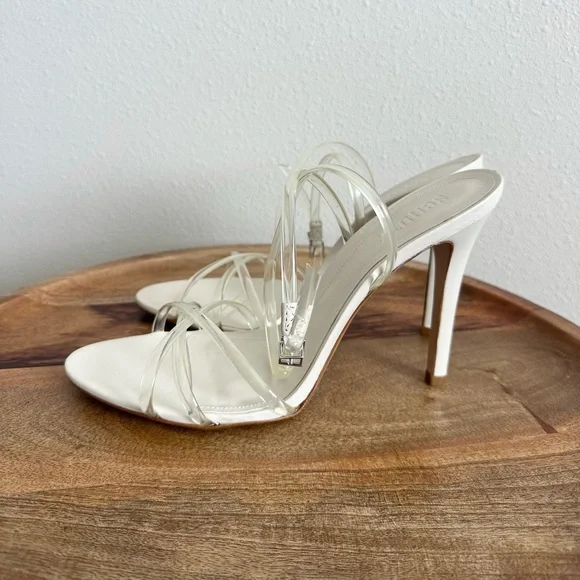 NEW Schutz Amelia Translucent Pearl Heel Sandal Size 11